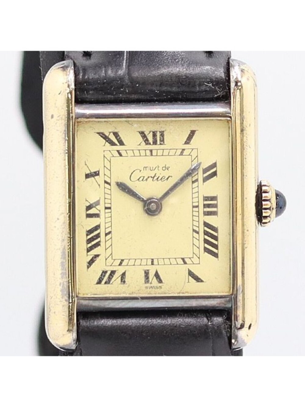 Cartier Must Tank Vermeil Manual Wind Ivory Dial Watch